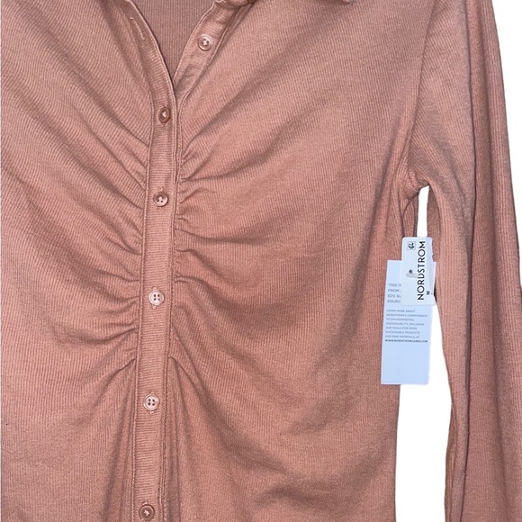 NWT BP Blush Pink Collared Button Up Mini Dress - Picture 6 of 8